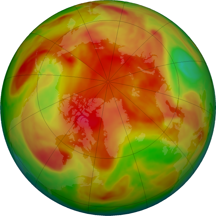 Arctic ozone map for 19 April 2024